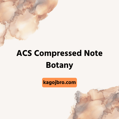 ACS Compressed Note Botany