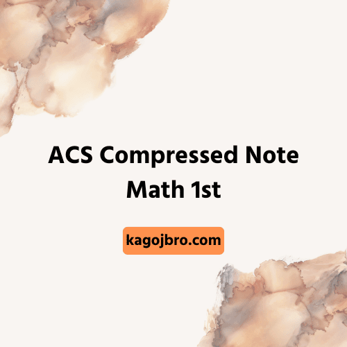 ACS Compressed Note Math 1st