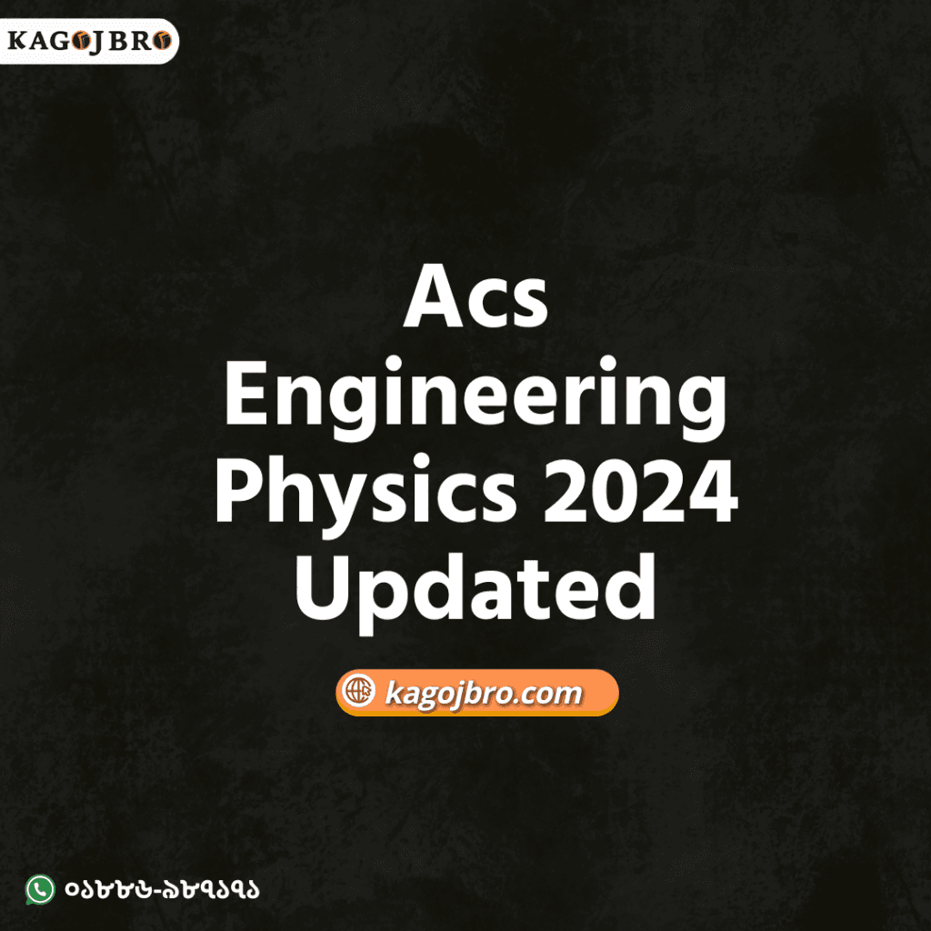 Acs Engineering Physics 2024 Updated