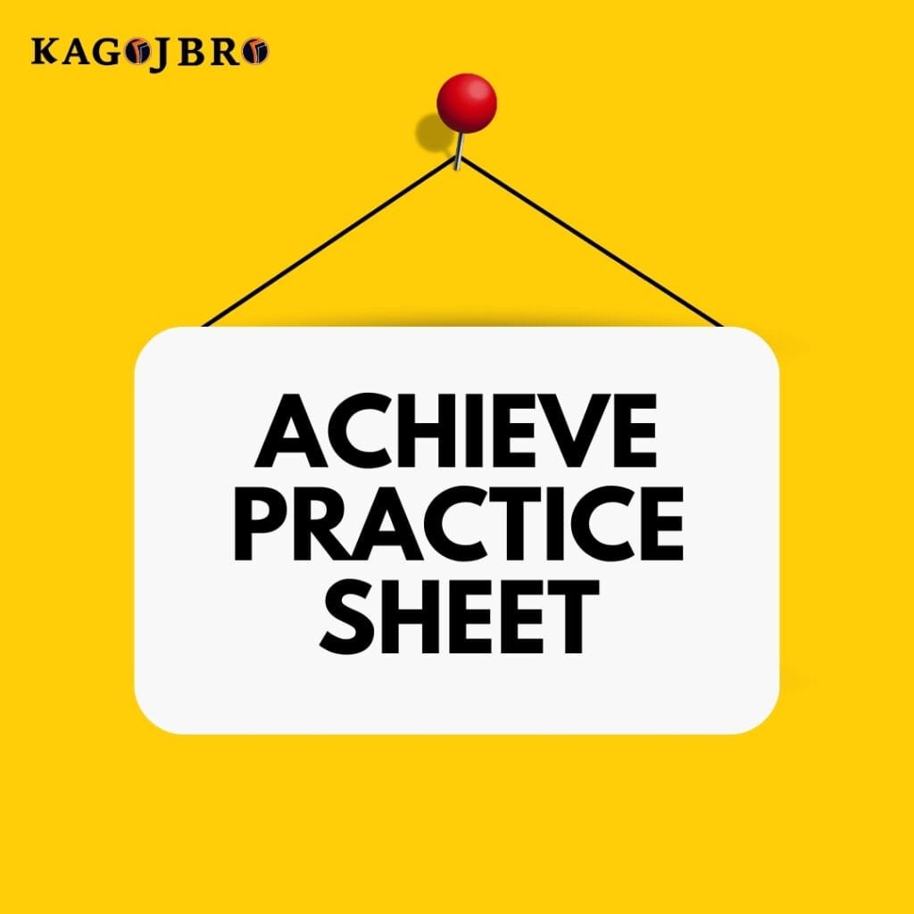 Achieve Practice Sheet